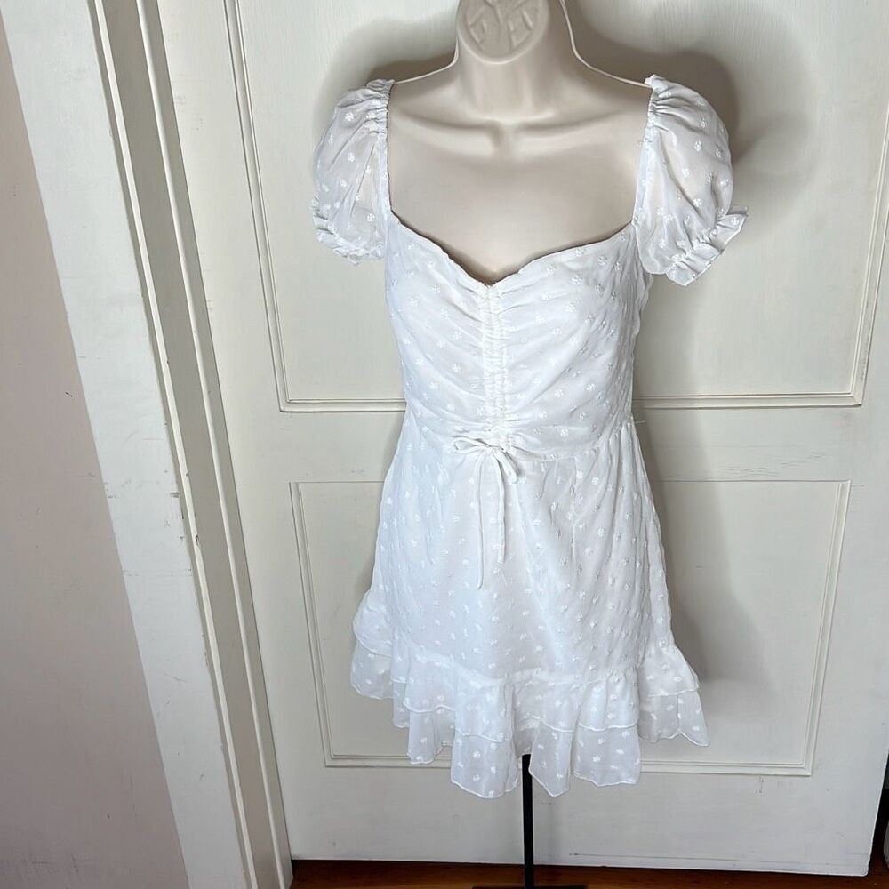 Princess Polly MIKAIL MINI DRESS WHITE Nwot Size 4